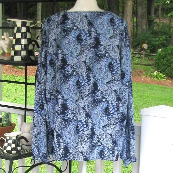 JOIE long sleeve tassel peasant top shirt blouse polyester soft luxury style - Picture 8 of 9